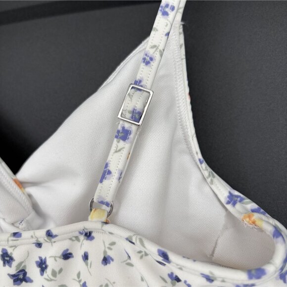 Abercrombie Kids Floral One-Piece Swimsuit Girls 13/14 Yellow Swimwear Beach - Picture 5 of 12